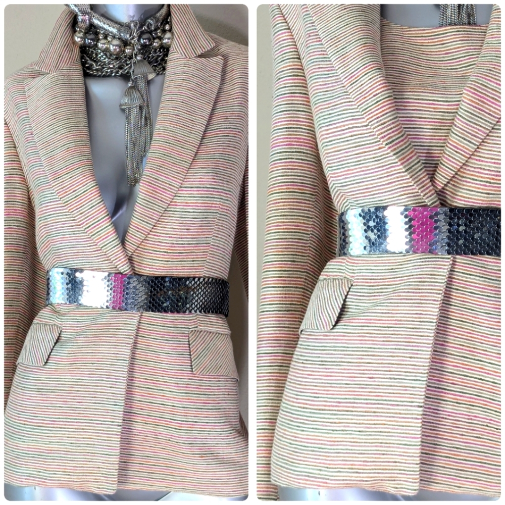 KASPER Silk Blend Classic Casual Work Two-Piece Jacket/Top